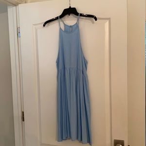 Blue linen dress